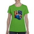 thumbnail image 1 of Artix - Women's T-Shirt Short Sleeve - American Flag 4th of July, 1 of 5