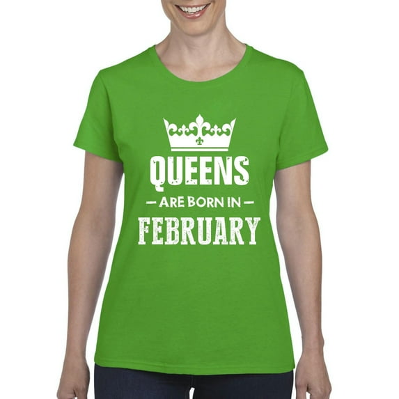 Artix - Women's T-Shirt Short Sleeve - Birthday Gift Queens Are Born in February