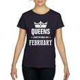 thumbnail image 1 of Artix - Women's T-Shirt Short Sleeve - Birthday Gift Queens Are Born in February, 1 of 5