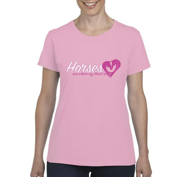 Artix - Women's T-Shirt Short Sleeve - Horses Where My Heart Is