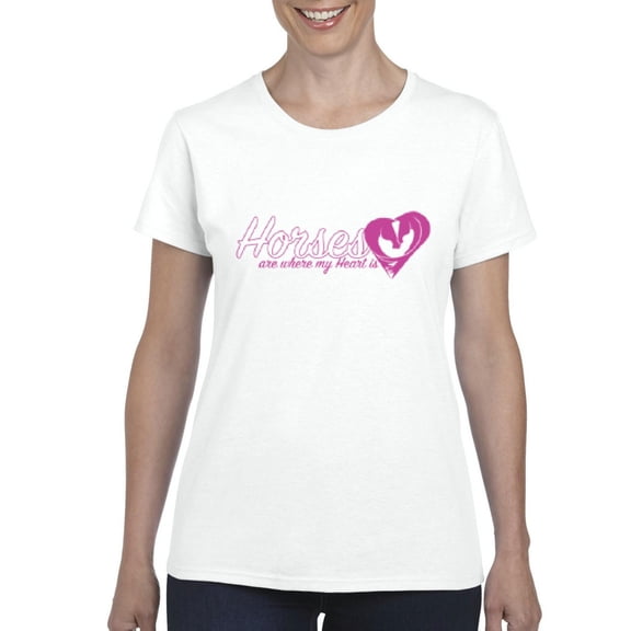 Artix - Women's T-Shirt Short Sleeve - Horses Where My Heart Is