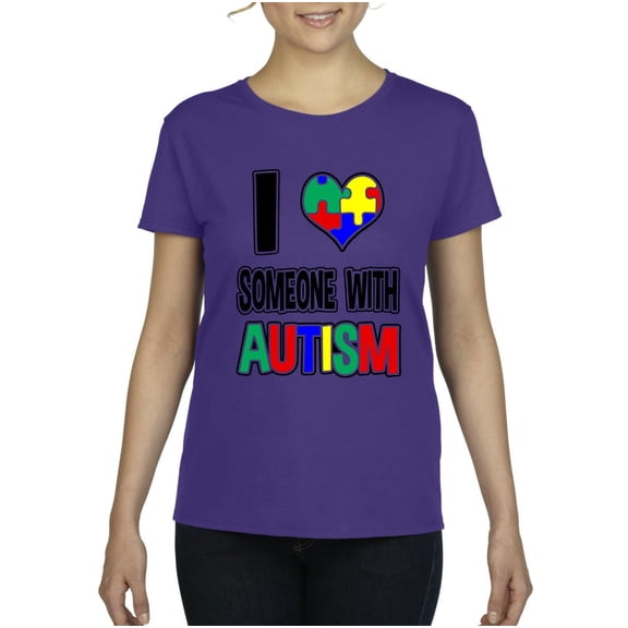 Artix - Women's T-Shirt Short Sleeve - I Love Someone With Autism