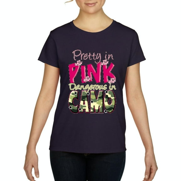 Artix - Women's T-Shirt Short Sleeve - Pretty in Pink Dangerous in Camo