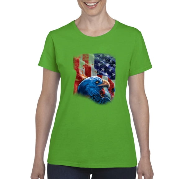 Artix - Women's T-Shirt Short Sleeve, up to Women Size 3XL - American Flag 4th of July