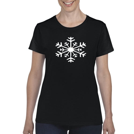 Artix - Women's T-Shirt Short Sleeve, up to Women Size 3XL - Christmas Snowflake