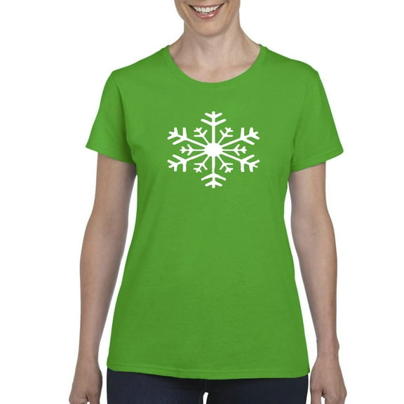 Artix - Women's T-Shirt Short Sleeve, up to Women Size 3XL - Christmas Snowflake