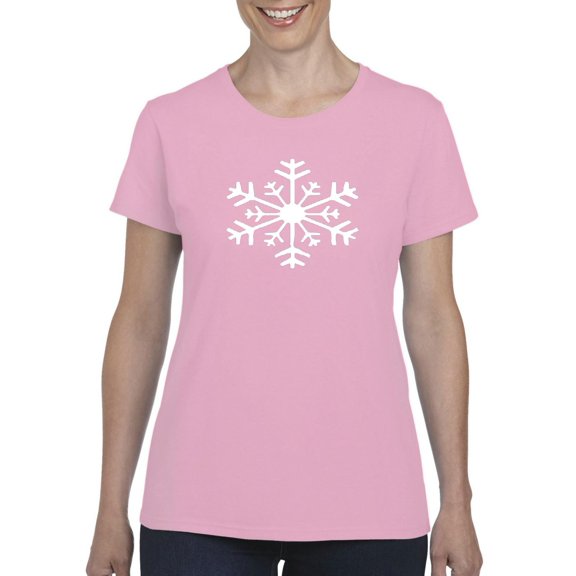 Artix - Women's T-Shirt Short Sleeve, up to Women Size 3XL - Christmas Snowflake
