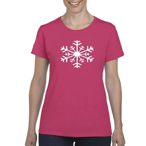 Artix - Women's T-Shirt Short Sleeve, up to Women Size 3XL - Christmas Snowflake