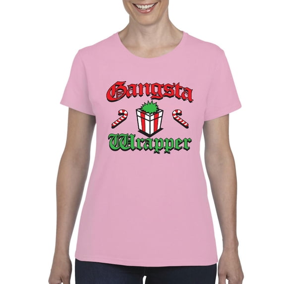 Artix - Women's T-Shirt Short Sleeve, up to Women Size 3XL - Christmas Wrapper