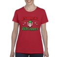 thumbnail image 1 of Artix - Women's T-Shirt Short Sleeve, up to Women Size 3XL - Christmas Wrapper, 1 of 5
