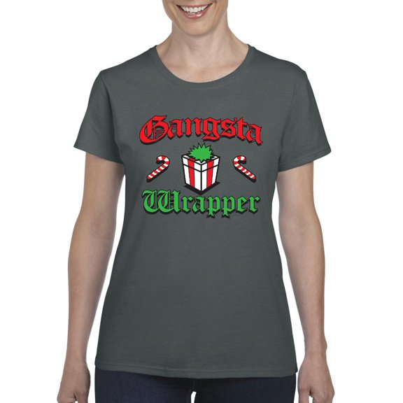 Artix - Women's T-Shirt Short Sleeve, up to Women Size 3XL - Christmas Wrapper