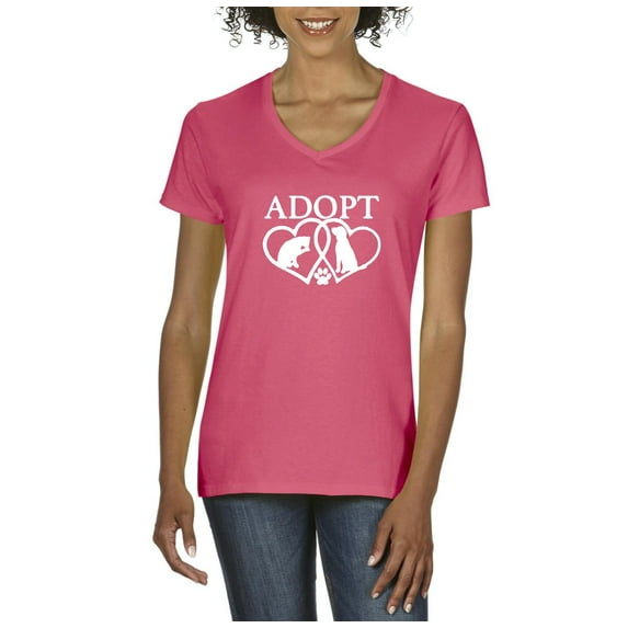 Artix - Women's T-Shirt V-Neck Short Sleeve - Adopt Animal Rescue