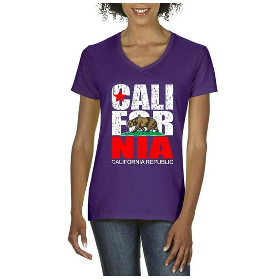 Artix - Women's T-Shirt V-Neck Short Sleeve - California Cali