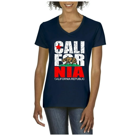 Artix - Women's T-Shirt V-Neck Short Sleeve - California Cali