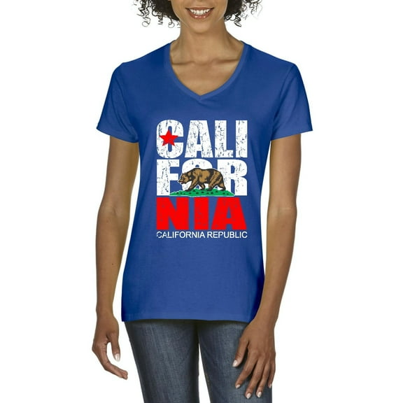 Artix - Women's T-Shirt V-Neck Short Sleeve - California Cali