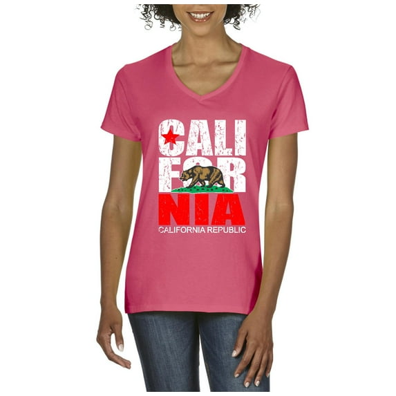 Artix - Women's T-Shirt V-Neck Short Sleeve - California Cali
