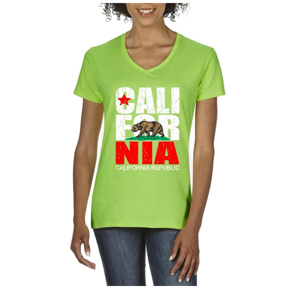Artix - Women's T-Shirt V-Neck Short Sleeve - California Cali