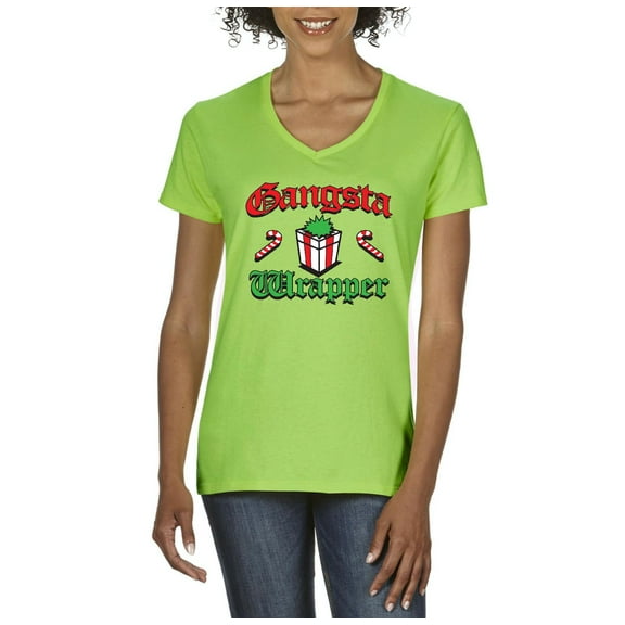 Artix - Women's T-Shirt V-Neck Short Sleeve - Christmas Wrapper