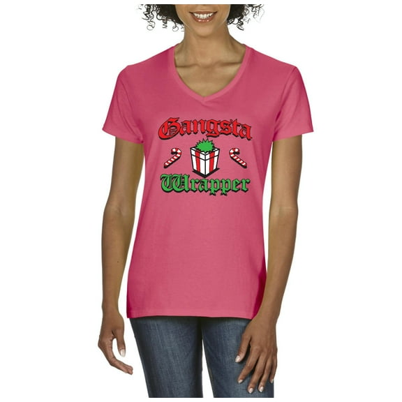 Artix - Women's T-Shirt V-Neck Short Sleeve - Christmas Wrapper