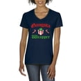 thumbnail image 1 of Artix - Women's T-Shirt V-Neck Short Sleeve - Christmas Wrapper, 1 of 5
