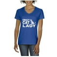 thumbnail image 1 of Artix - Women's T-Shirt V-Neck Short Sleeve - Crazy Cat Lady, 1 of 5