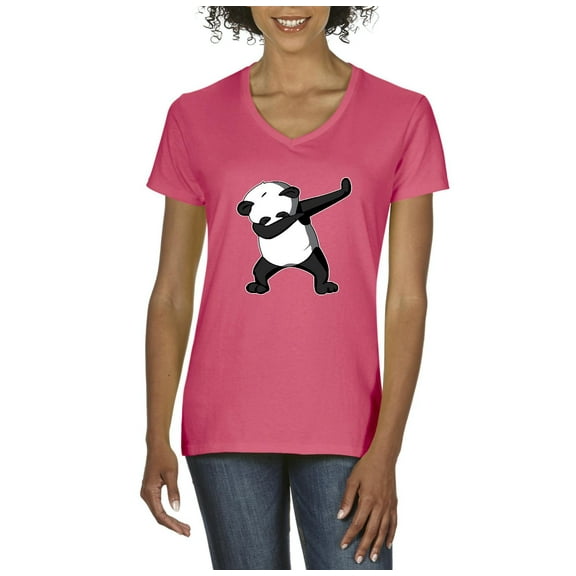 Artix - Women's T-Shirt V-Neck Short Sleeve - Dancing Panda