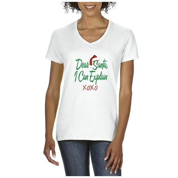 Artix - Women's T-Shirt V-Neck Short Sleeve - Dear Santa
