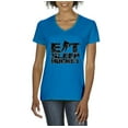 thumbnail image 1 of Artix - Women's T-Shirt V-Neck Short Sleeve - Eat Sleep Hockey, 1 of 5