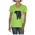 thumbnail image 1 of Artix - Women's T-Shirt V-Neck Short Sleeve - Elephant, 1 of 5