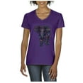 thumbnail image 1 of Artix - Women's T-Shirt V-Neck Short Sleeve - Elephant, 1 of 5