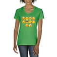 thumbnail image 1 of Artix - Women's T-Shirt V-Neck Short Sleeve - Emoji Entourage, 1 of 5