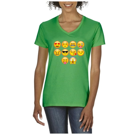 Artix - Women's T-Shirt V-Neck Short Sleeve - Emoji Entourage