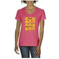 thumbnail image 1 of Artix - Women's T-Shirt V-Neck Short Sleeve - Emoji Group, 1 of 5