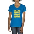 thumbnail image 1 of Artix - Women's T-Shirt V-Neck Short Sleeve - Emoji Group, 1 of 5