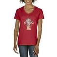thumbnail image 1 of Artix - Women's T-Shirt V-Neck Short Sleeve - Giraffe, 1 of 5