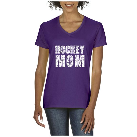 Artix - Women's T-Shirt V-Neck Short Sleeve - Hockey Mom