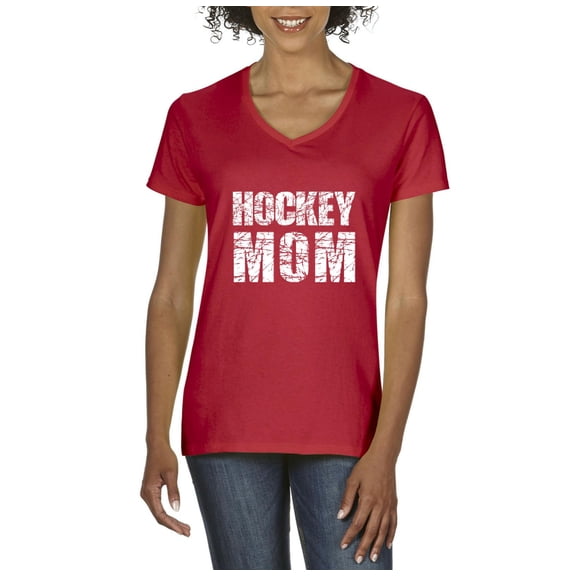 Artix - Women's T-Shirt V-Neck Short Sleeve - Hockey Mom