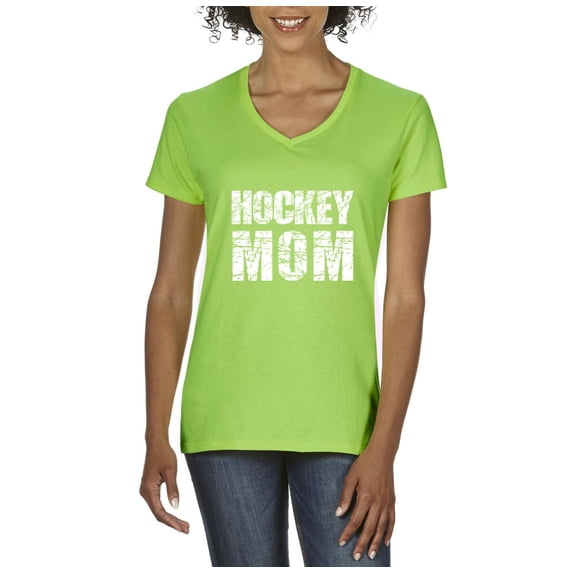 Artix - Women's T-Shirt V-Neck Short Sleeve - Hockey Mom