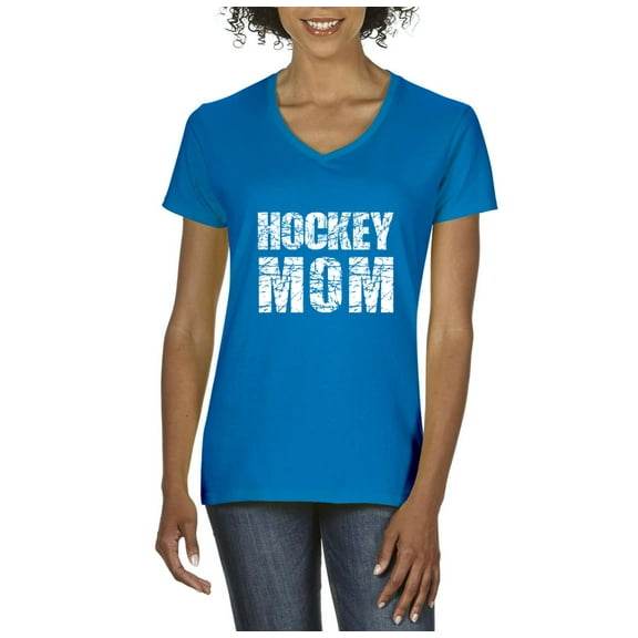 Artix - Women's T-Shirt V-Neck Short Sleeve - Hockey Mom
