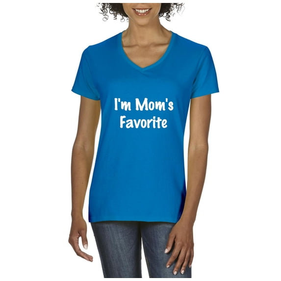 Artix - Women's T-Shirt V-Neck Short Sleeve - I'm Mom's Favorite