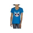 thumbnail image 1 of Artix - Women's T-Shirt V-Neck Short Sleeve - Kitty, 1 of 5