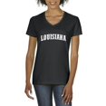 thumbnail image 1 of Artix - Women's T-Shirt V-Neck Short Sleeve - Louisiana, 1 of 5