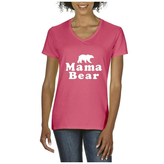 Artix - Women's T-Shirt V-Neck Short Sleeve - Mama Bear