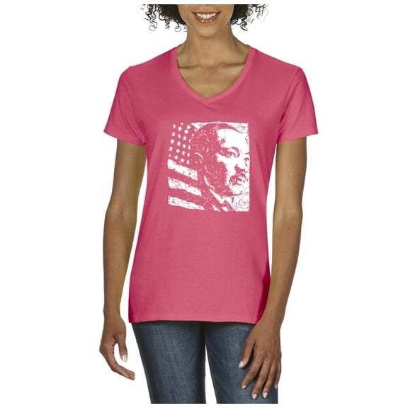 Artix - Women's T-Shirt V-Neck Short Sleeve - Martin Luther King Jr.