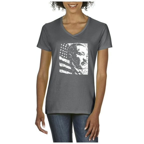 Artix - Women's T-Shirt V-Neck Short Sleeve - Martin Luther King Jr.