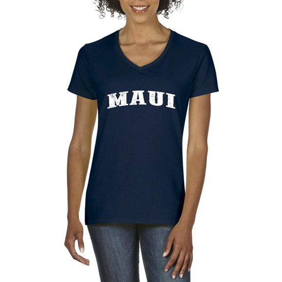Artix - Women's T-Shirt V-Neck Short Sleeve - Maui Hawaii