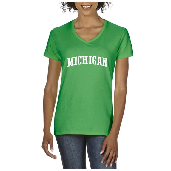 Artix - Women's T-Shirt V-Neck Short Sleeve - Michigan