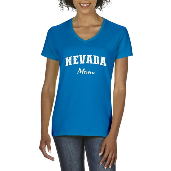 Artix - Women's T-Shirt V-Neck Short Sleeve - Nevada Mom