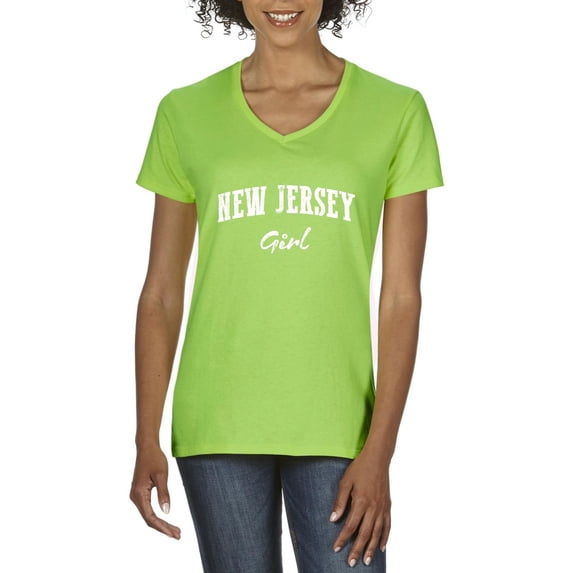 Artix - Women's T-Shirt V-Neck Short Sleeve - New Jersey Girl