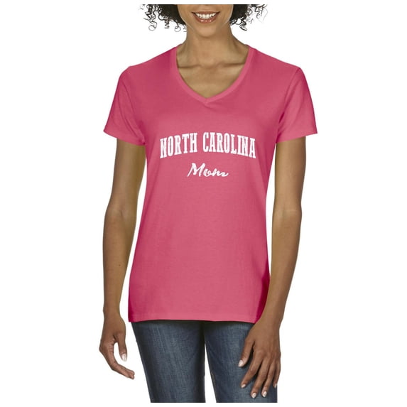 Artix - Women's T-Shirt V-Neck Short Sleeve - North Carolina Mom